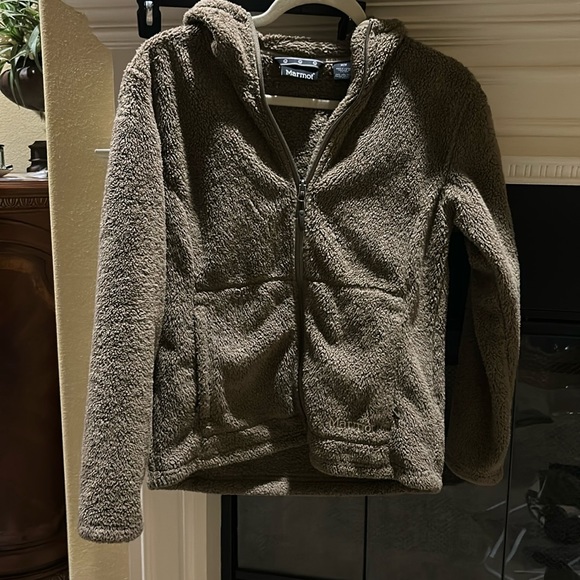 Marmot fuzzy fleece, full zip with hood - Picture 1 of 2